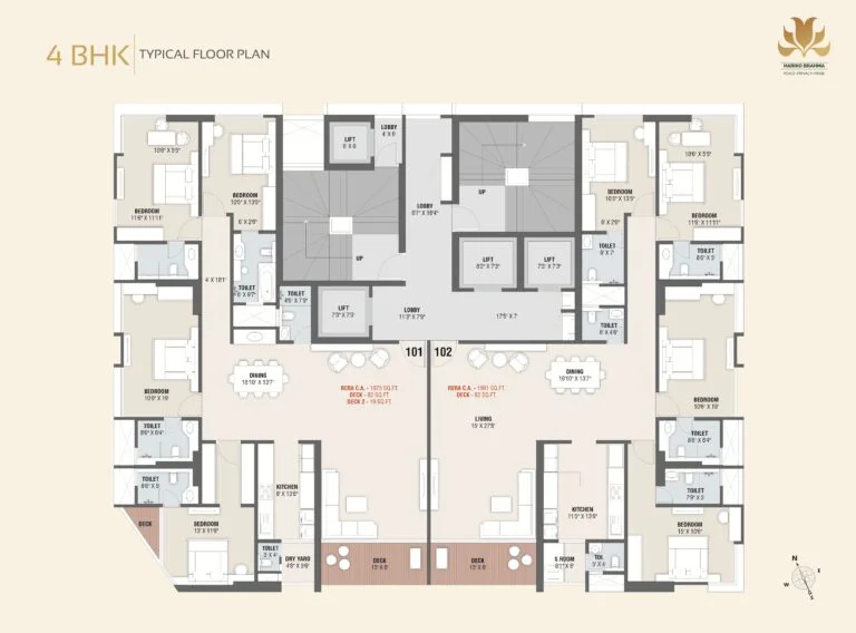 Unit plan — 4BHK