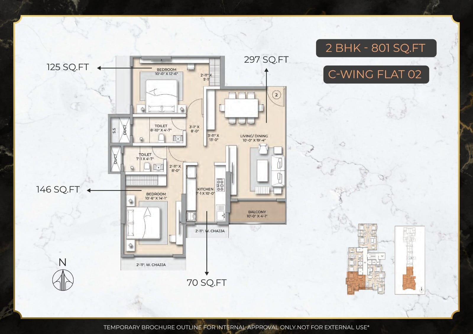 Unit plan — 2BHK